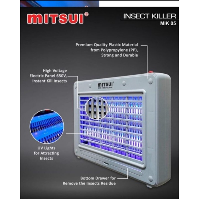 Insect Killer MITSUI 2 Watt MIK 05 Perangkap Nyamuk Elektrik Lampu UV