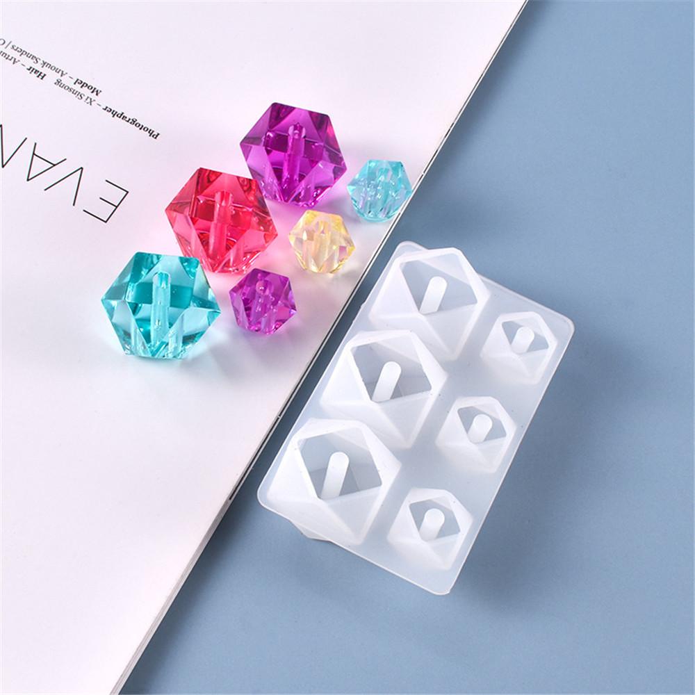 R-flower Diamond Beads Cetakan Silikon Liontin 3D Epoxy Resin Membuat Perhiasan Alat