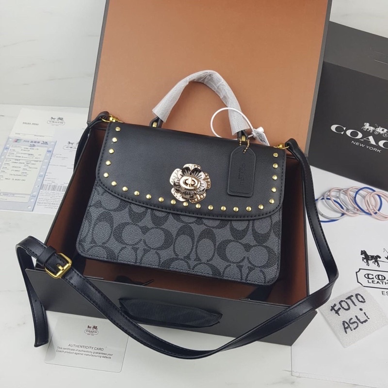 TAS SELEMPANG WANITA COACH PARKER | TAS WANITA MURAH | TAS WANITA IMPORT | TAS WARNA GREY