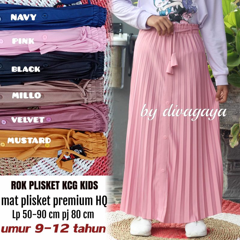 ROK PLISKET ANAK KANCING TANGGUNG /PREMIUM/BISA UMUR 9-12 TAHUN