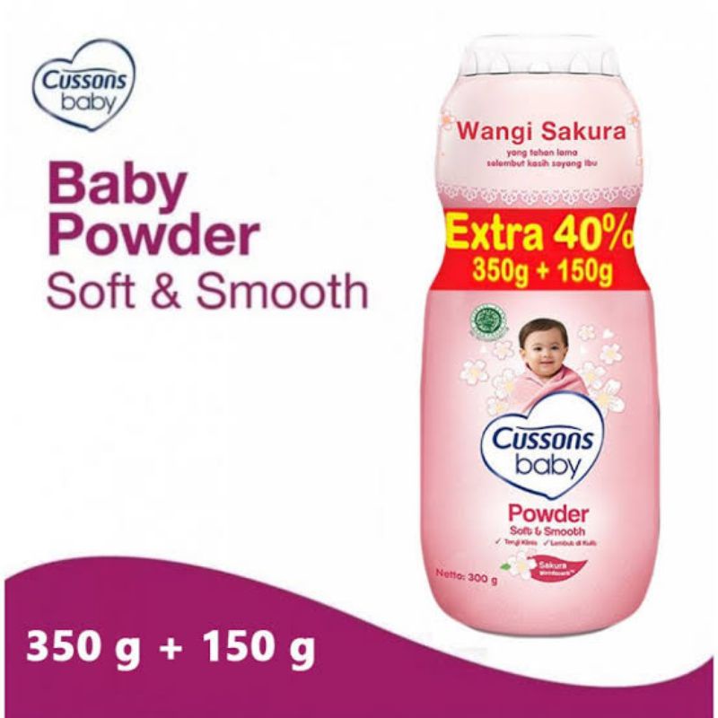 Cussons Baby Powder 350gr + 150gr - Cussons Bedak Bayi 350gr Extra 150gr - Bedak Tabur Baby 350gr+150gr