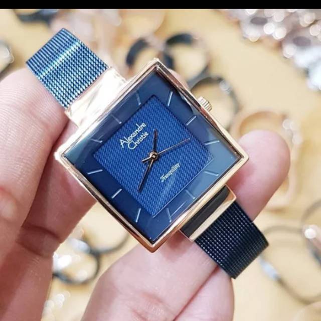 Alexandre christie ac2510 blue rosegold Stainless steel