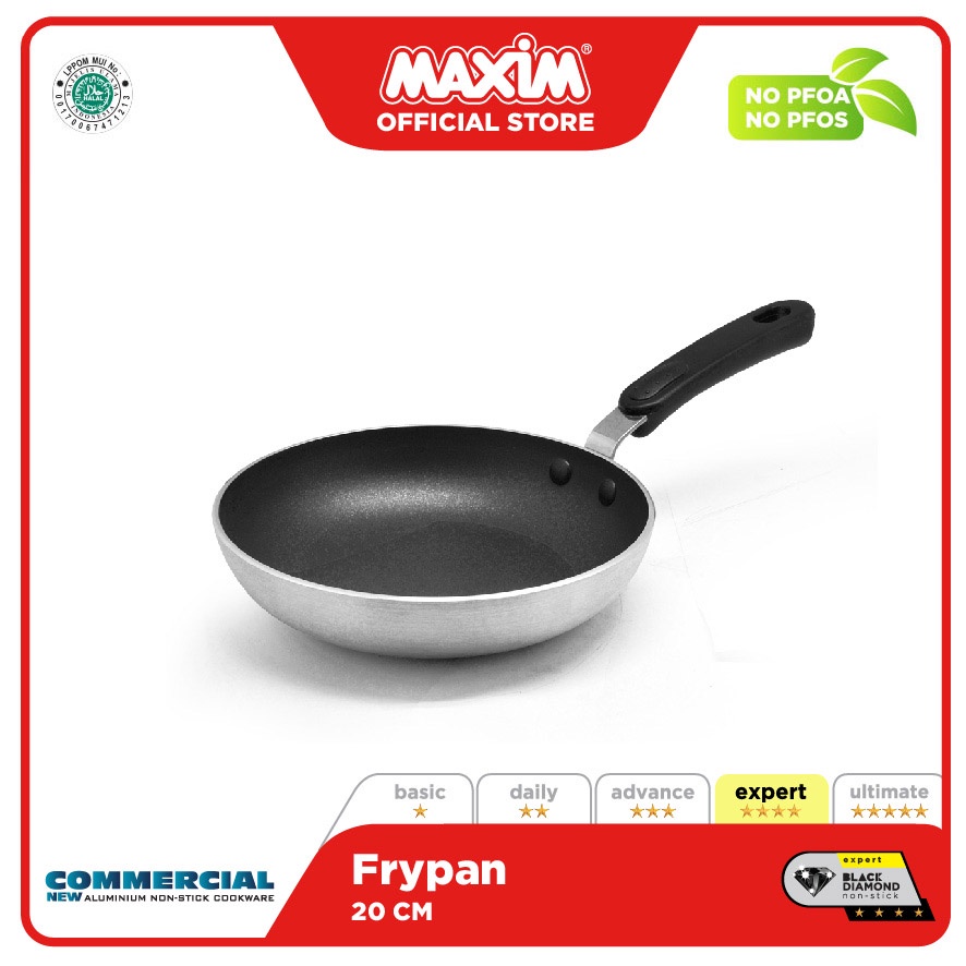 Maxim New Commercial Wajan Teflon Anti Lengket 20cm Frypan