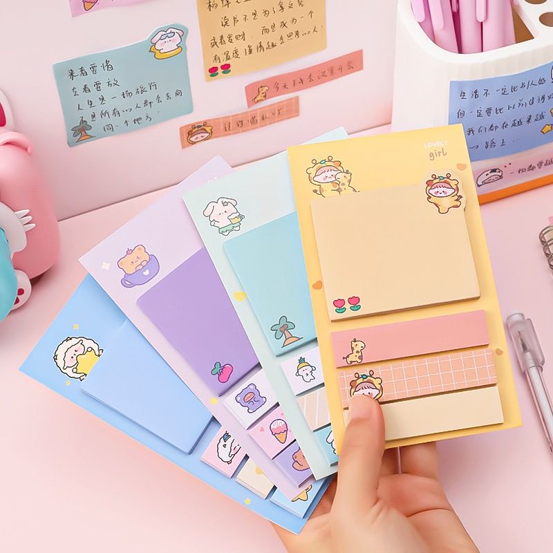 

STICKY NOTES SET LUCU WARNA PASTEL NOTE