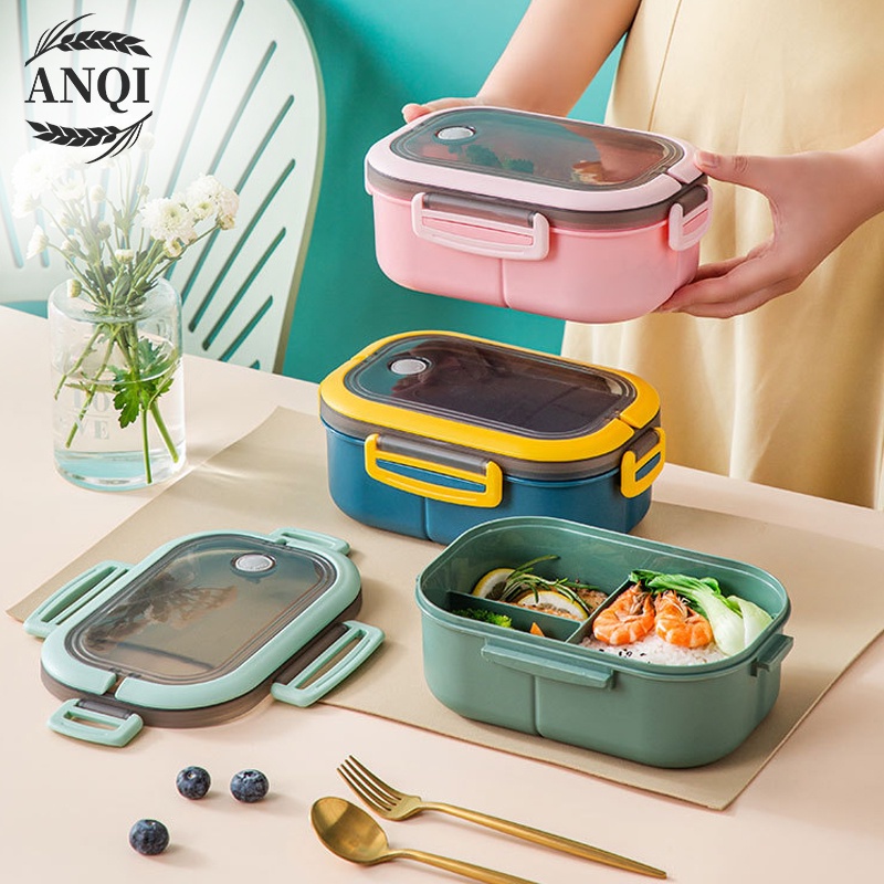 ANQI 1888 Lunch Box Set Microwavable Anti Tumpah Sekat-Bpa free VS-205