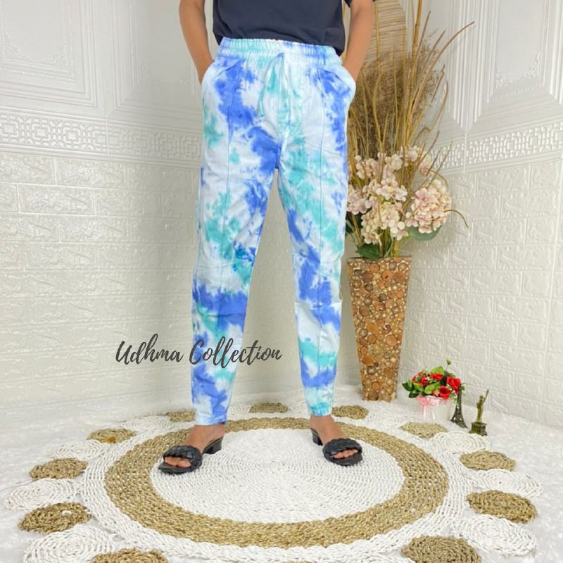 CELANA BAGGY PANTS MOTIF TIEDYE / (BISA COD) CELANA WANITA MOTIF TIE DYE