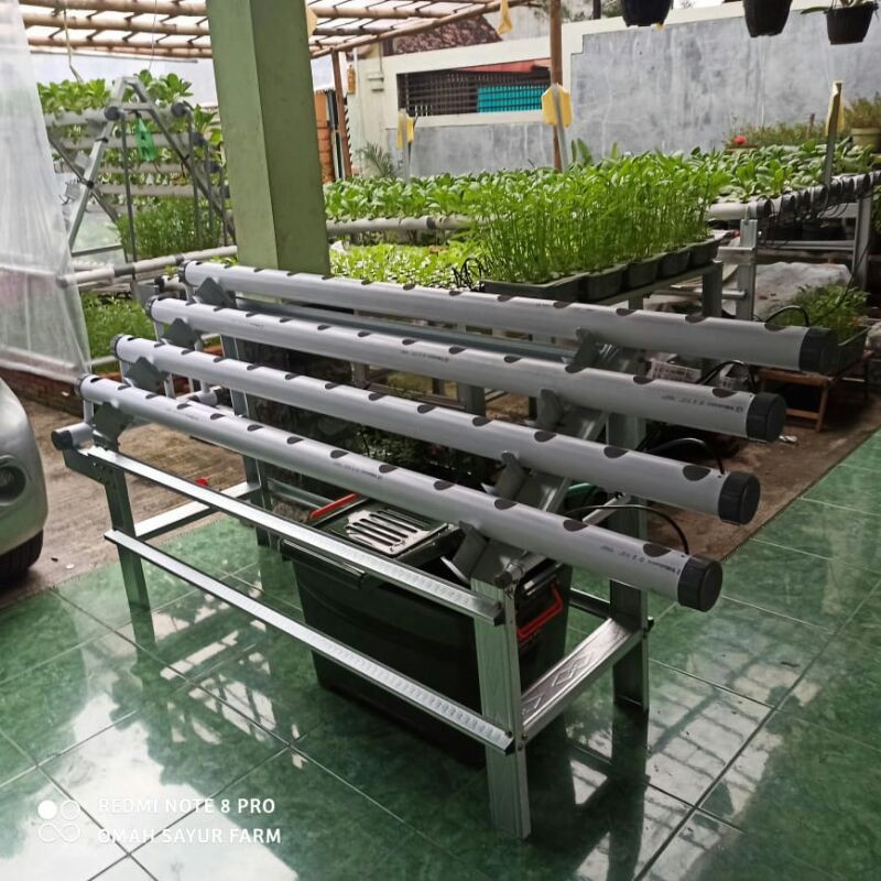 PAKET LENGKAP RANGKAIAN HIDROPONIK MEDIA TANAM FULL SET