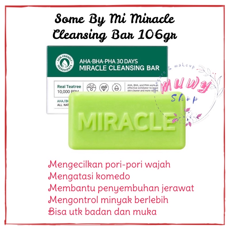 Some By Mi Somebymi AHA BHA PHA 30 Days Miracle Cleansing Bar 106gr