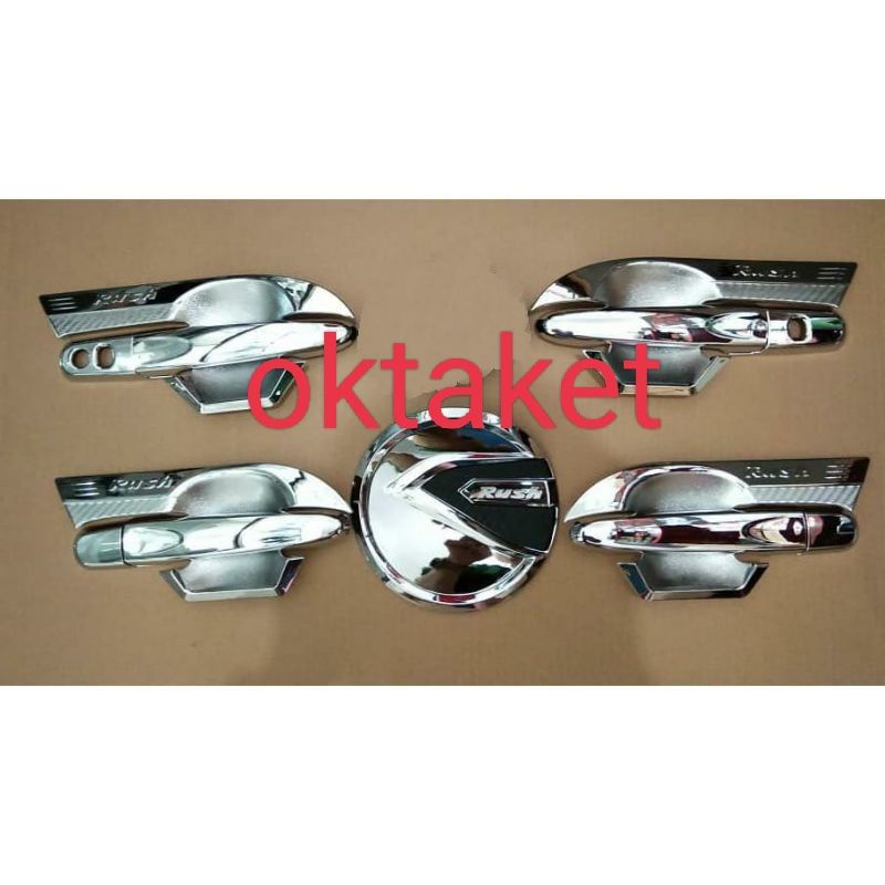 Paket outer handle tank cover all new Rush Terios  2018-2022 gr sport Elegant Chrome