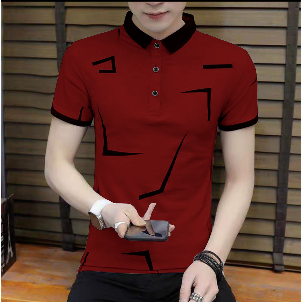 Amspro Baju wangki pria baju pria kaos polo pria Kriss