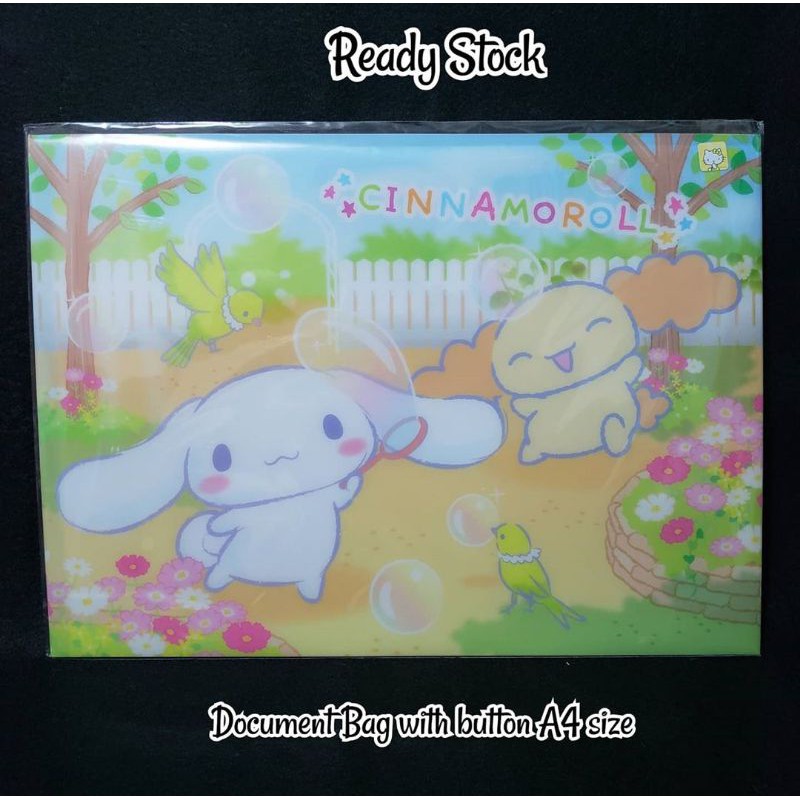 

Document Bag w/ Button / Map Dokumen File Kancing Ukuran A4 Karakter Sanrio Cinnamoroll