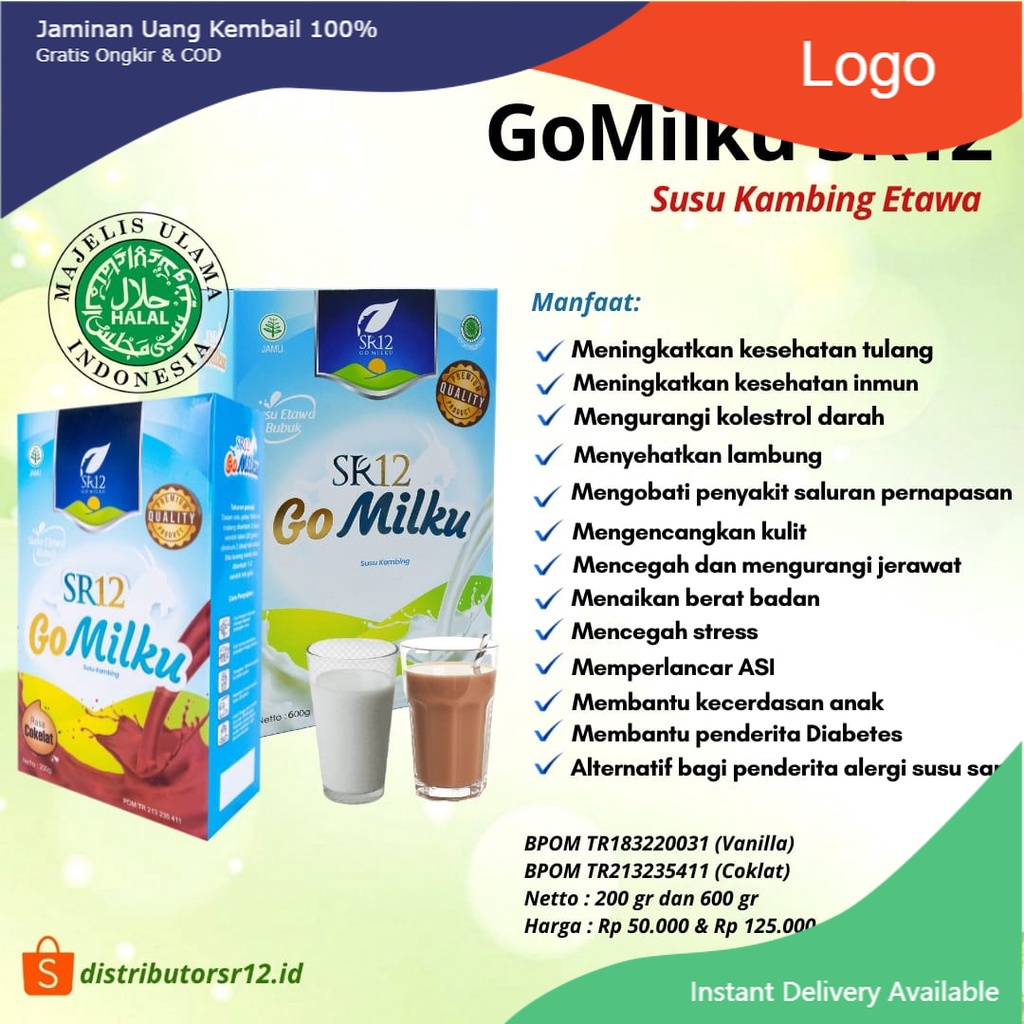 

Go Milku SR12 Halal Susu Kambing Etawa Premium Meningkatkan Kesehatan Inmun Aman Bumil Busui
