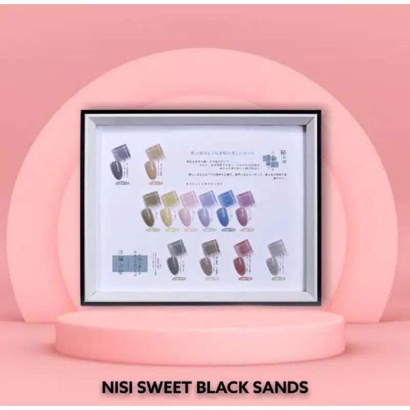 NISI SWEET BLACK SANDS NAIL GEL POLISH SET ISI 12 WARNA KUTEK GEL SET READY JAKARTA