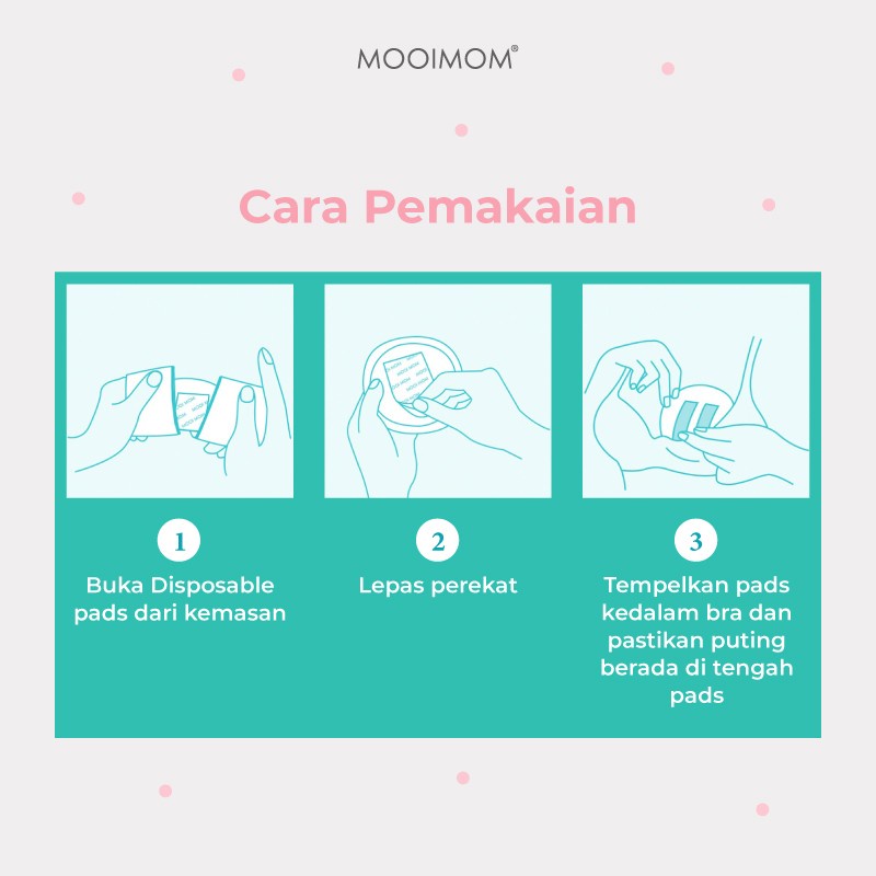 Makassar! MOOIMOM Disposable Breast Pad isi 30 pcs