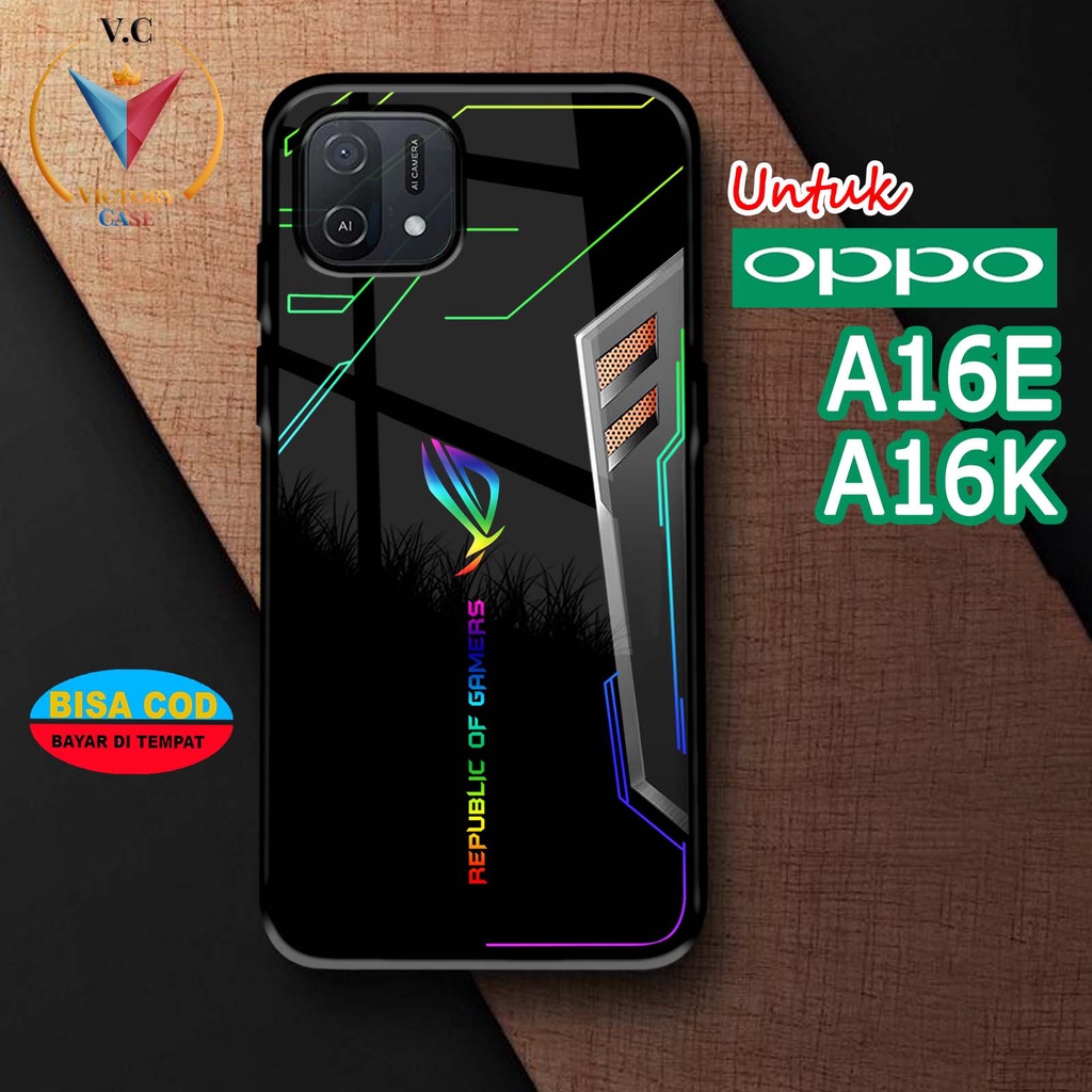Case OPPO A16E A16K  Victory Case [ ROG1 ] Case Hp Glossy Casing Hardcase Softcase Bisa cod