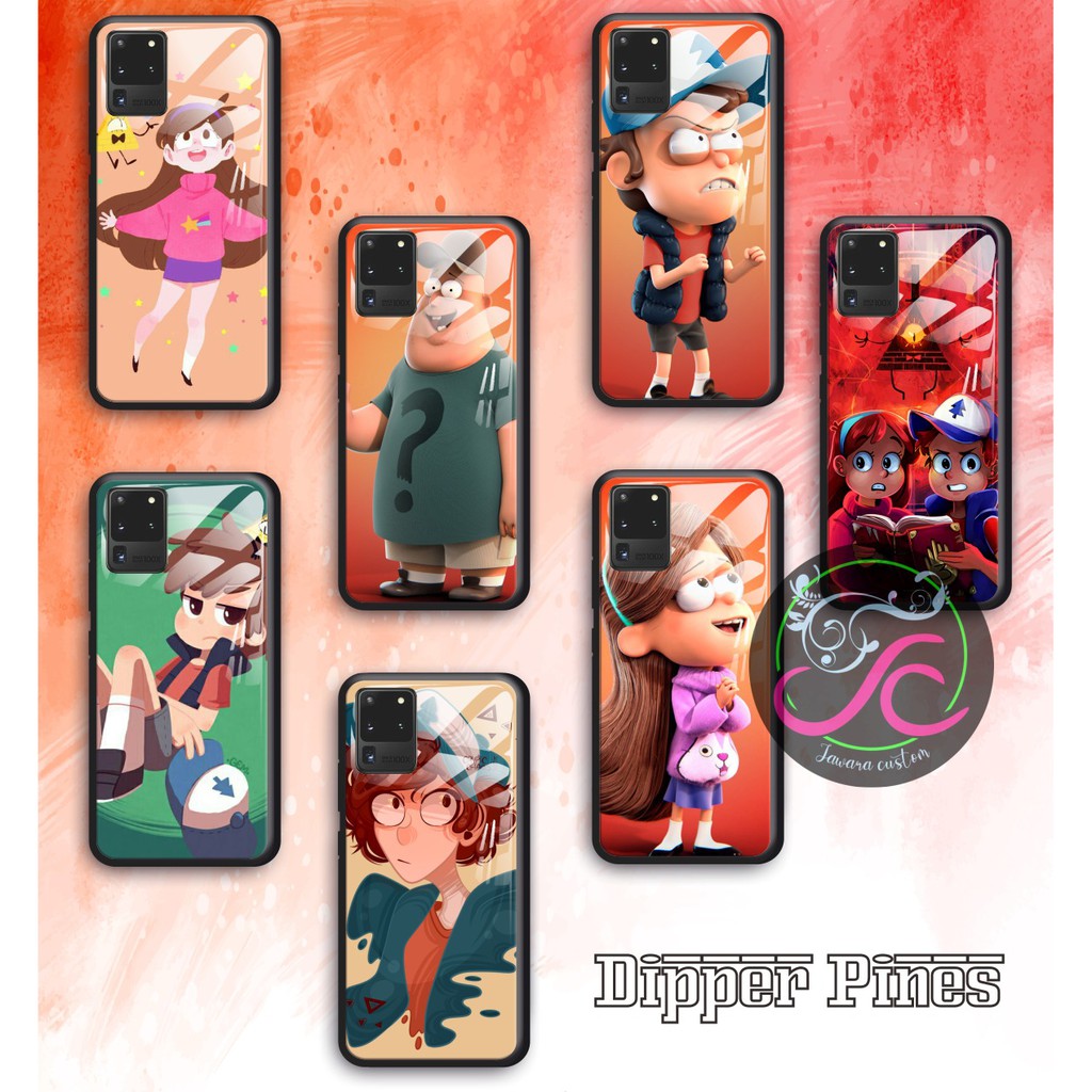 Back case glass DIPPER PINES Iphone 5 6 6g 6g+ 7 7g 7g+ 8 8+ Xr X Xs Xs Max Se 2020 11 Pro Pro JW957