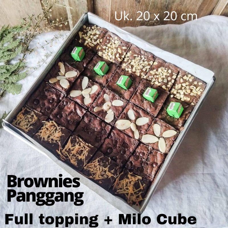 

Fudgy brownies panggang sekat kualitas premium uk.20x20 cm