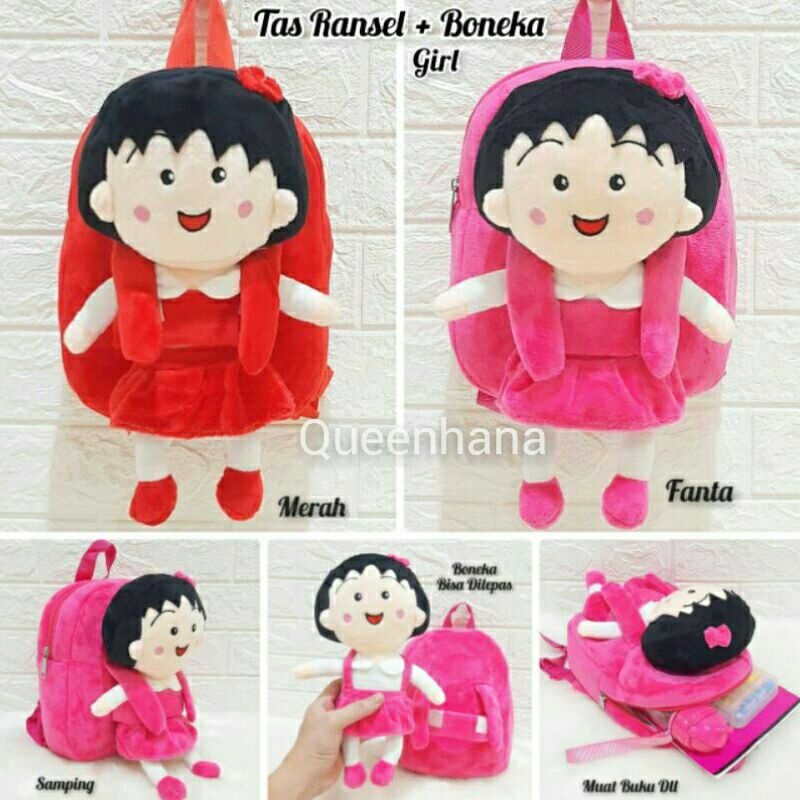 TAS RANSEL BONEKA / TAS ANAK / TAS ANAK LUCU IMPOR / BAGPACK BONEKA / BAGPACK + BONEKA / TAS ANAK