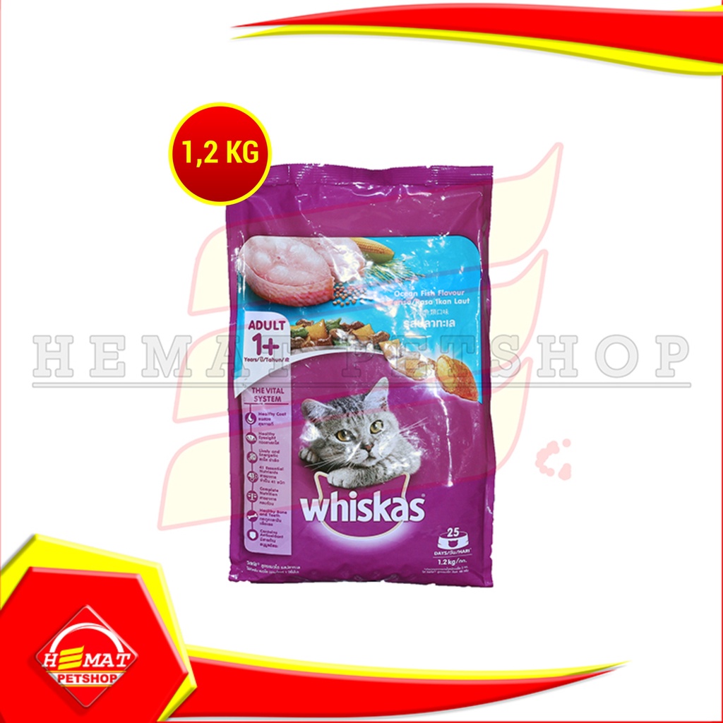 Makanan Kucing Whiskas 1.2kg All Varian