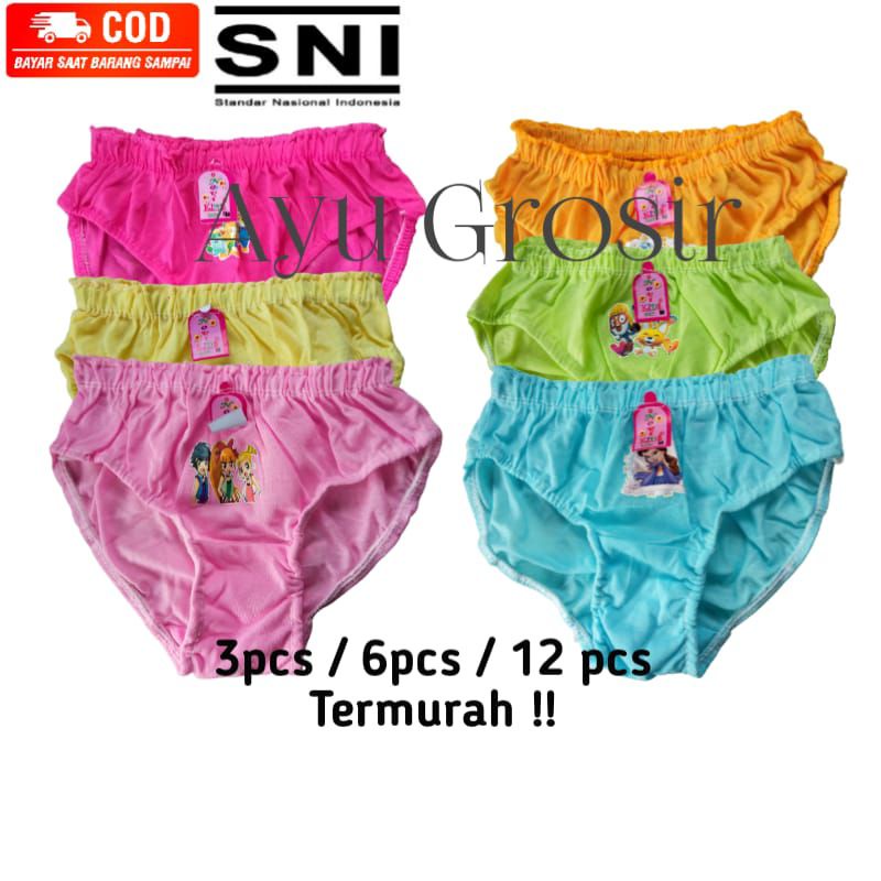 CD Celana Dalam Anak Perempuan Lusinan / Cangcut anak / CD Anak Cewek / Pakaian Dalam Anak Katun / C