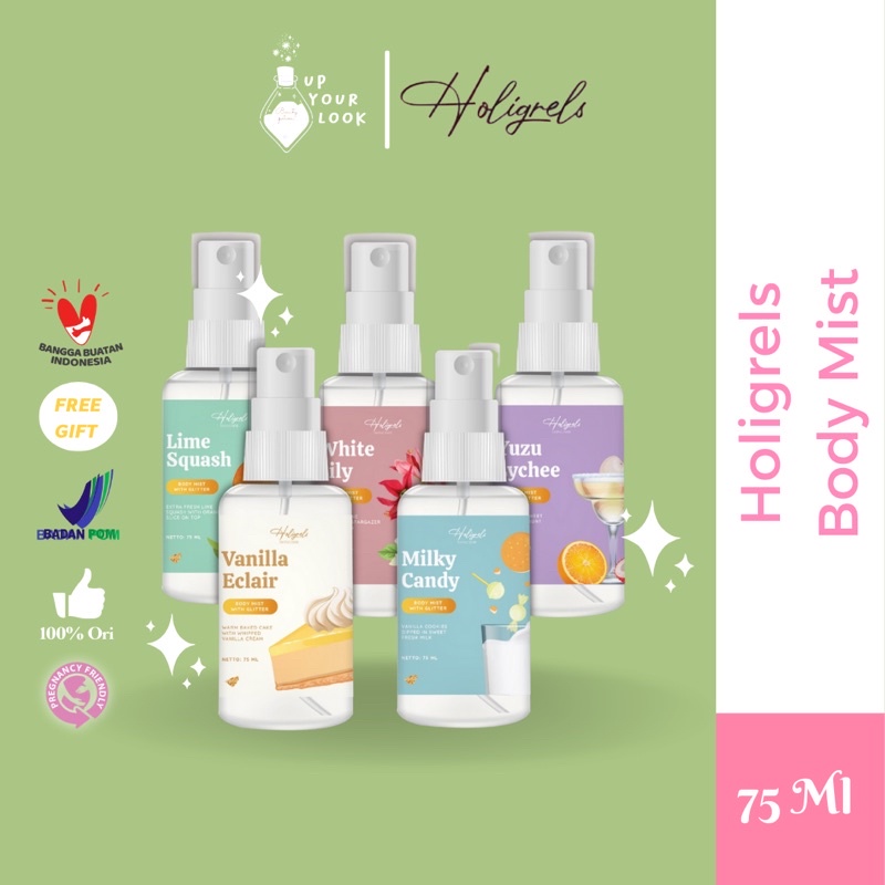 ✨Up Your Look✨ Holigrels Body Mist Deo Spray parfum minyak wangi