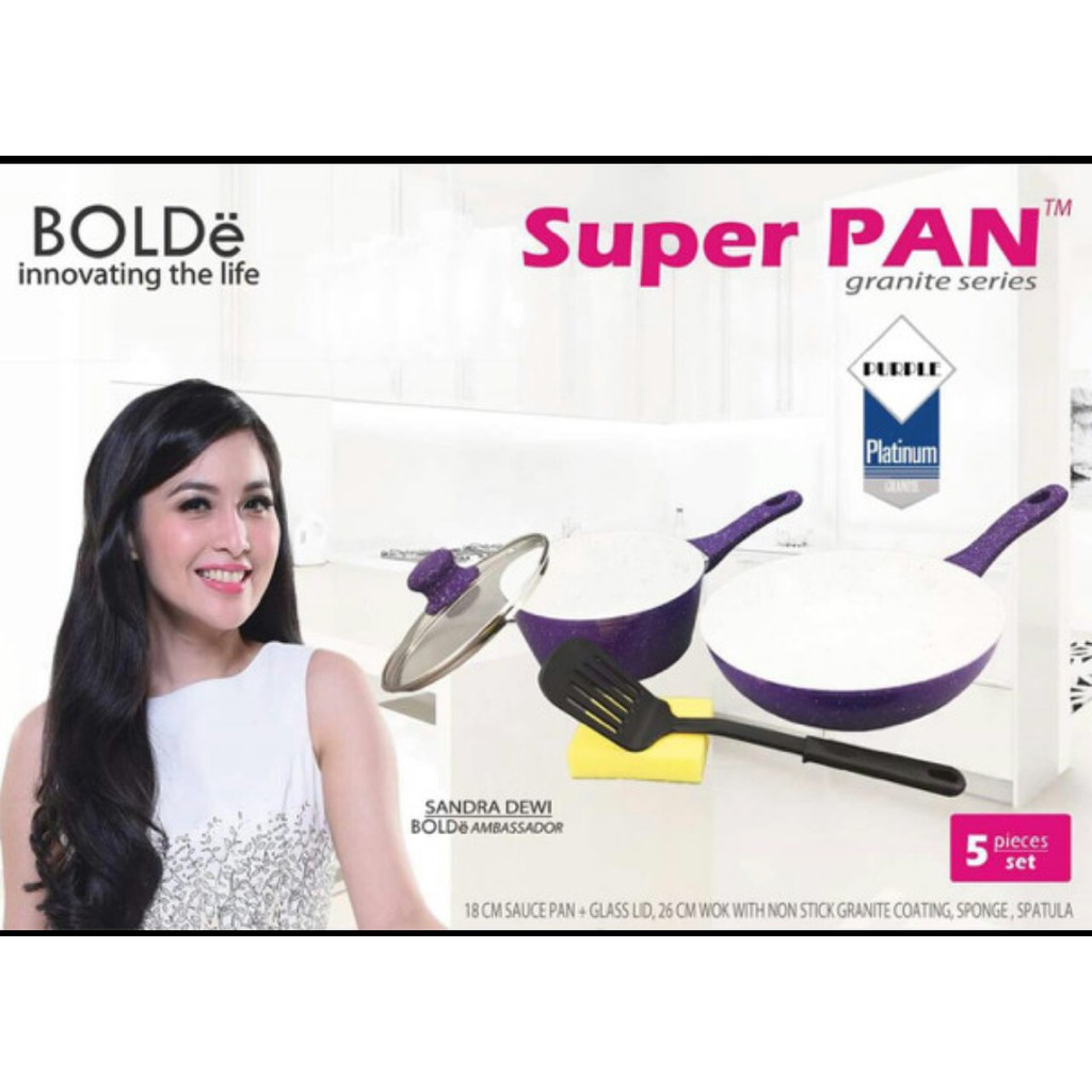 BESTPROMO BOLDe Super Pan Set Granite Series (3 Varian) Original