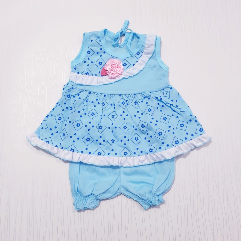 setelan dress anak perempuan usia 0-12 bulan