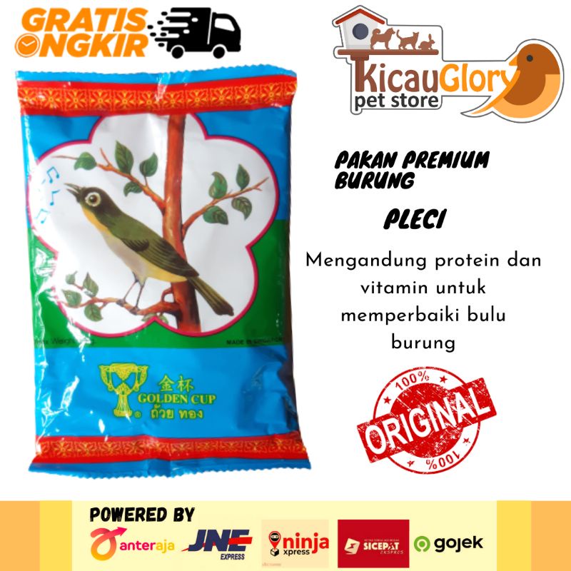 GOLDEN CUP PAKAN BURUNG PLECI VOER PREMIUM BURUNG PLECI KACAMATA