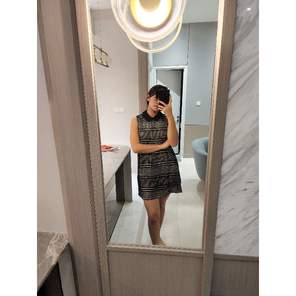 (preloved) zalora premium dress hitam wanita size L