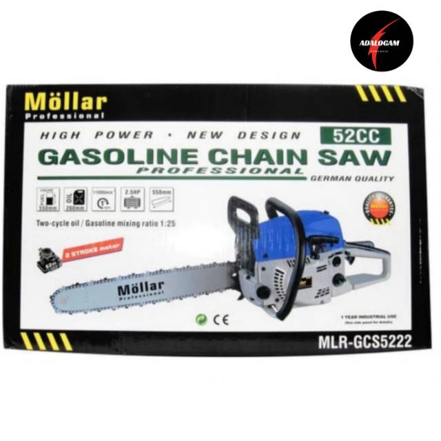 Mesin Gergaji Potong Kayu / Chainsaw Chain Saw 22 inch Mollar