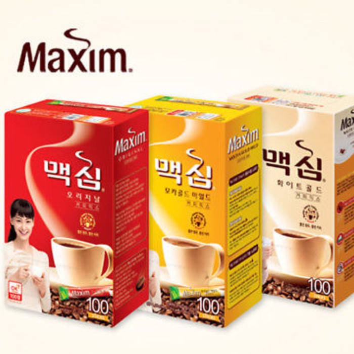 BUBUK-KOPI- MAXIM KOREA COFFEE MIX MOCHA GOLD / ORIGINAL / WHITE GOLD MAXIM KOPI - MOCHA GOLD -KOPI-