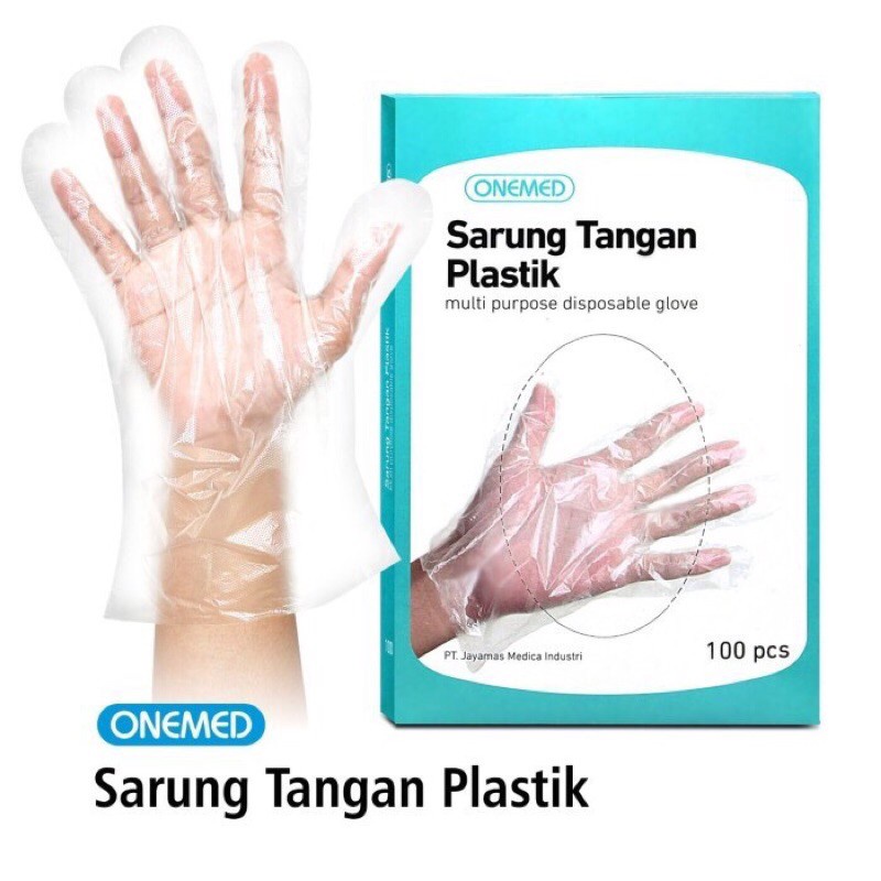 Sarung Tangan Plastik Sekali Pakai isi 100pcs