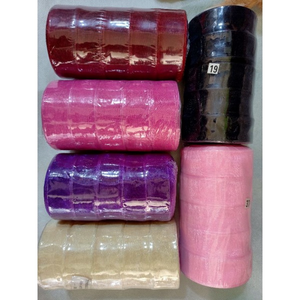 

Pita Organdi / pita kado Organdi biasa ukuran 1 inch