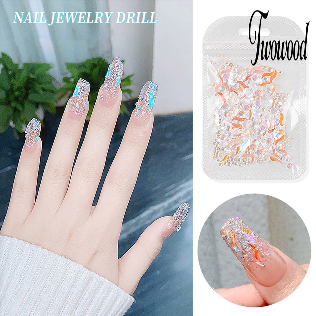 Dekorasi Kuku Bentuk Irregular Bahan Resin Anti Air Untuk Nail Art