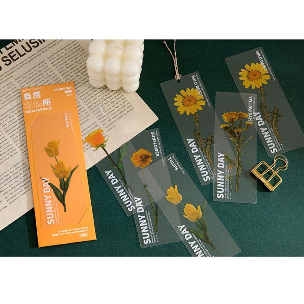 Bookmark Tanaman Agustina Nature Baca Aksesoris 5pcs Penanda Holder Halaman Halaman Siswa Alat Tulis Perlengkapan Sekolah Membaca Bookmark