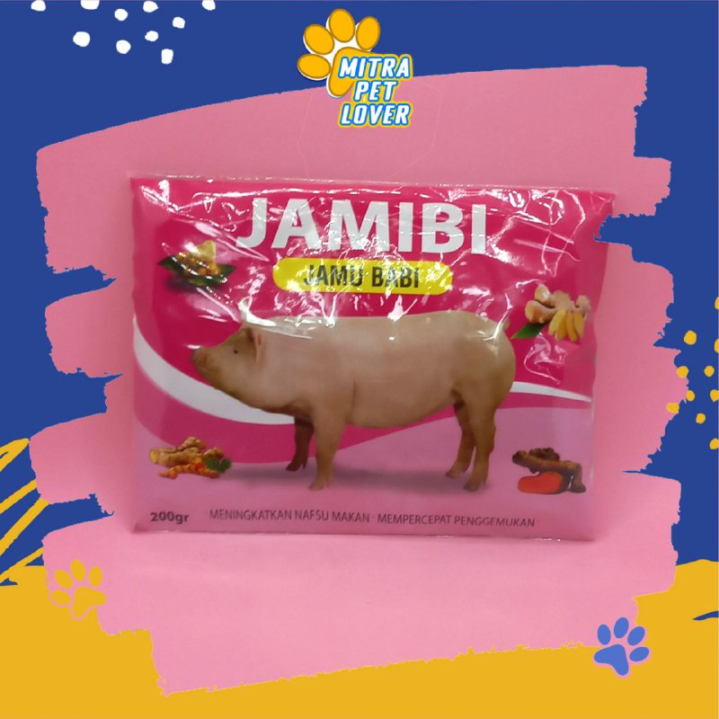 JAMU PENGGEMUK BABI - JAMIBI BUBUK 200 GRAM ORIGINAL - MULTIVITAMIN MINERAL NAIKAN BERAT BADAN &amp; NAFSU MAKAN &amp; METABOLISME TERNAK PIG GENDUT GEMUK SEHAT - AMPUH - MURAH GARANSI KUALITAS ASLI - ANIMAL TAMASINDO OBAT &amp; VITAMIN TERNAK HEWAN MITRAPETLOVER