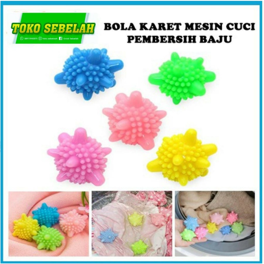 [JUMBO] Bola Karet Mesin Cuci MAGIC LAUNDRY BALL Alat Bantu Pembersih Baju Pencuci Pakaian Anti Kusu