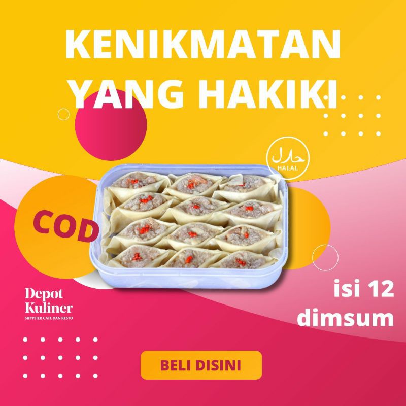 Siomay Dimsum Kepiting Box Frozen Isi 12 pcs Halal dan Lezat