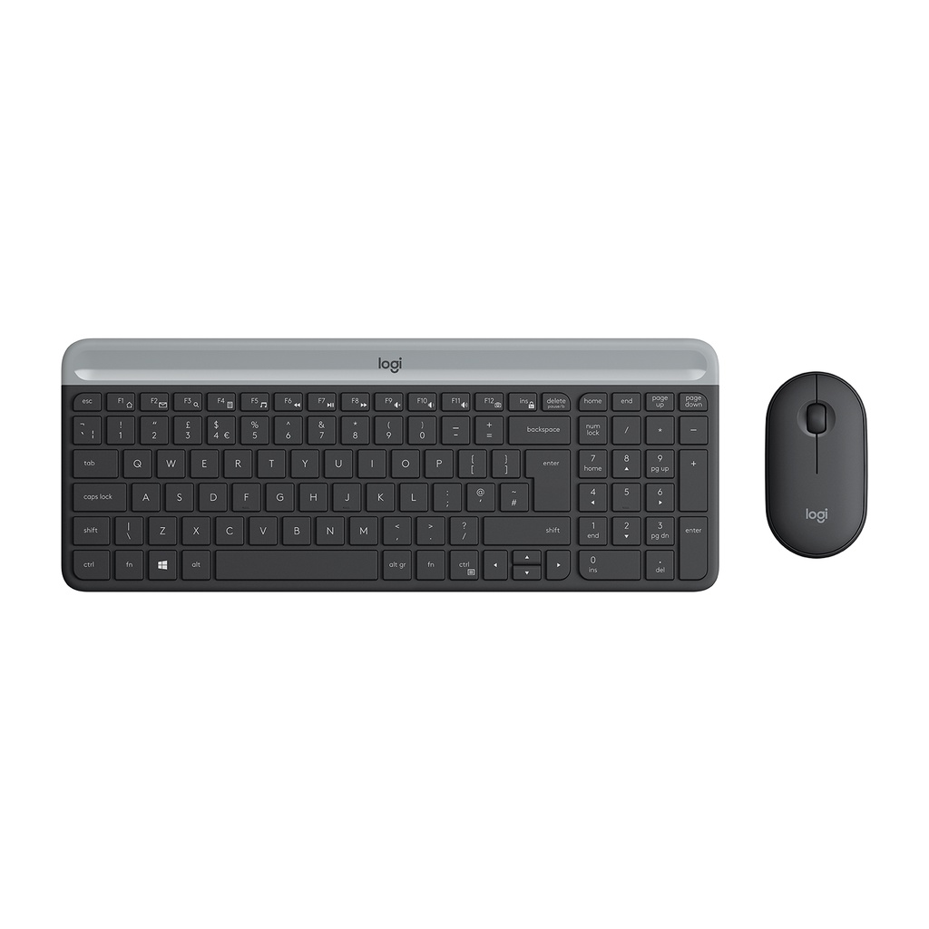 Logitech MK470 Slim Combo Keyboard &amp; Mouse Wireless - Graphite