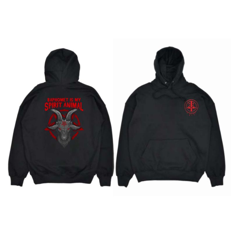 Jaket sweater hoodie satanic satan " baphomet" / hoodie satanik / hoodie