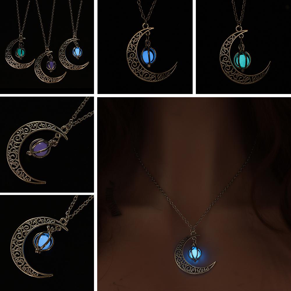 Nanas Bercahaya Kalung Fashion Hadiah Halloween Berlapis Perak