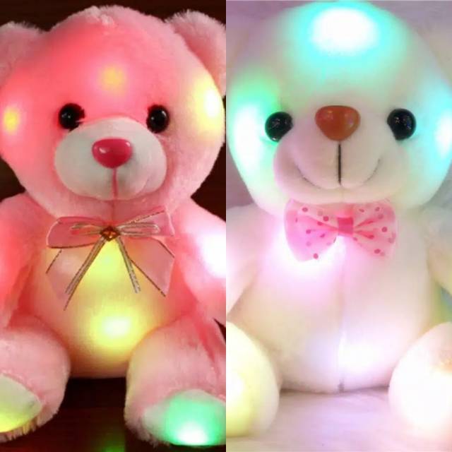 MOMBABY1 Boneka Beruang Teddy Bear Anak Lampu LED atau Kado Mainan Anak Perempuan Boneka Beruang