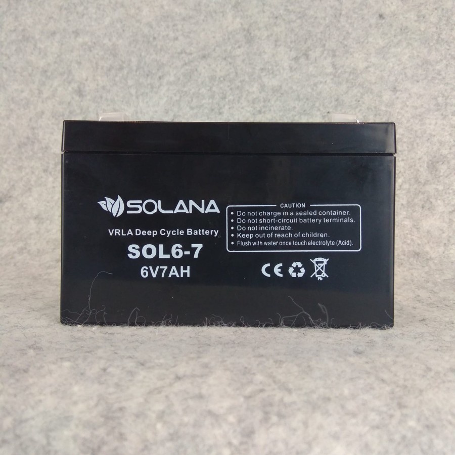 BATTERY MAINAN MOTOR DAN MOBIL ANAK PLIKO DLL SOLANA 6V 7AH