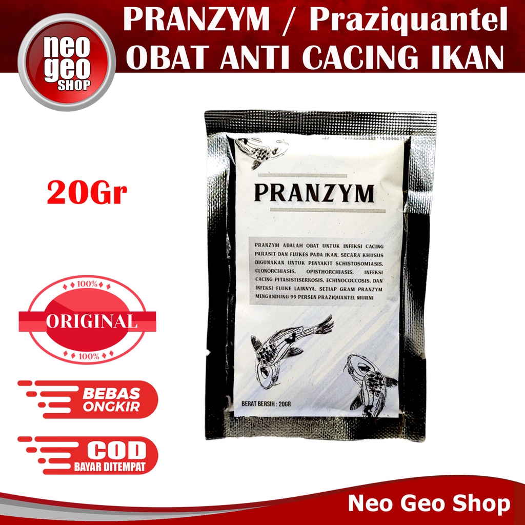 PRANZYM Praziquantel Obat Anti Cacing Ikan