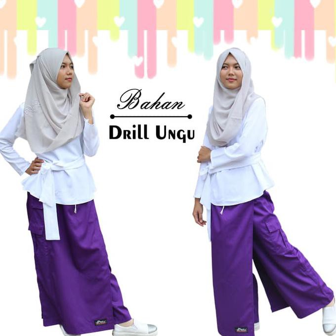 Rok Celana Rickyrieez Bahan Drill Ungu S. Y9790