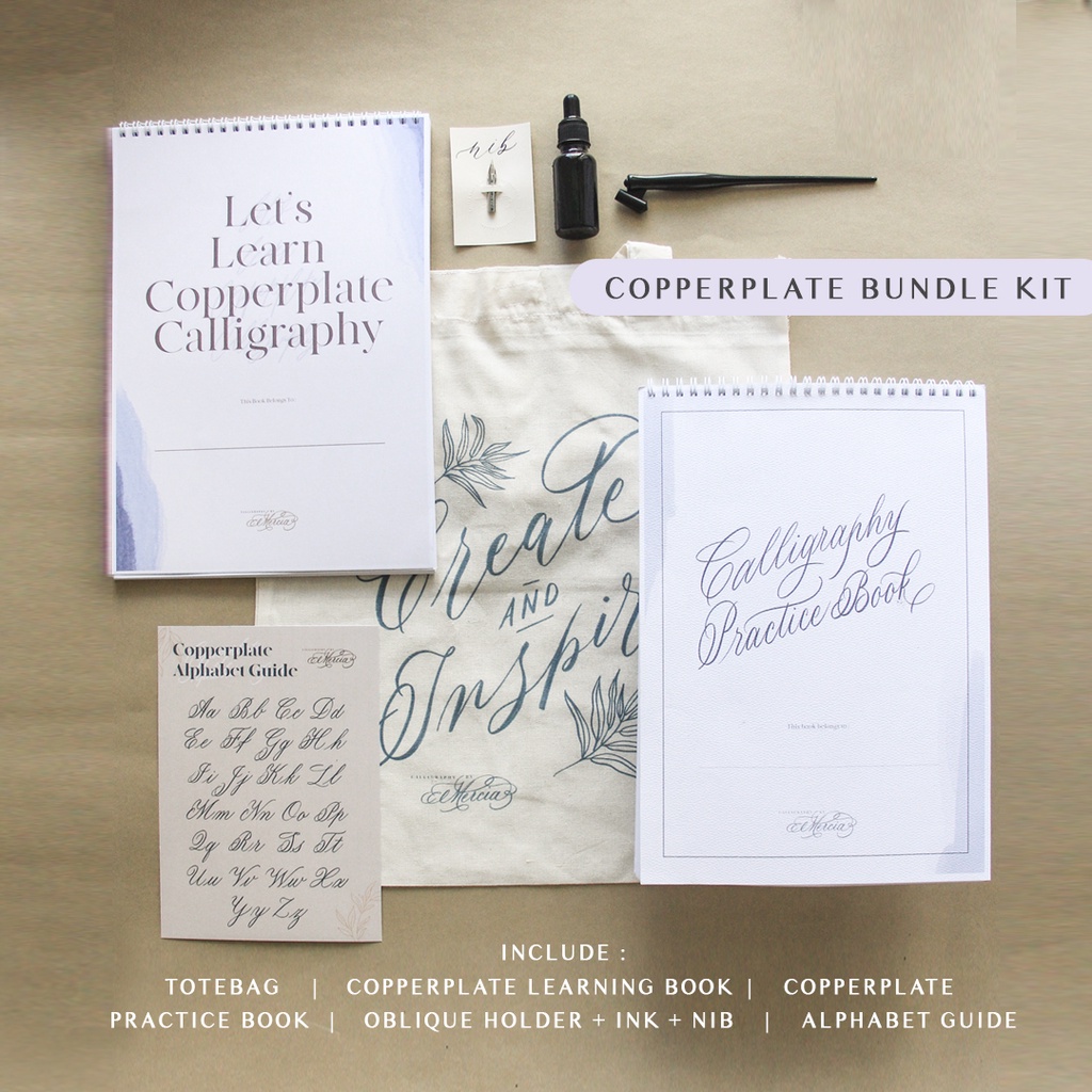 

Copperplate Calligraphy Learning Kit Bundle Art DIY Lettering