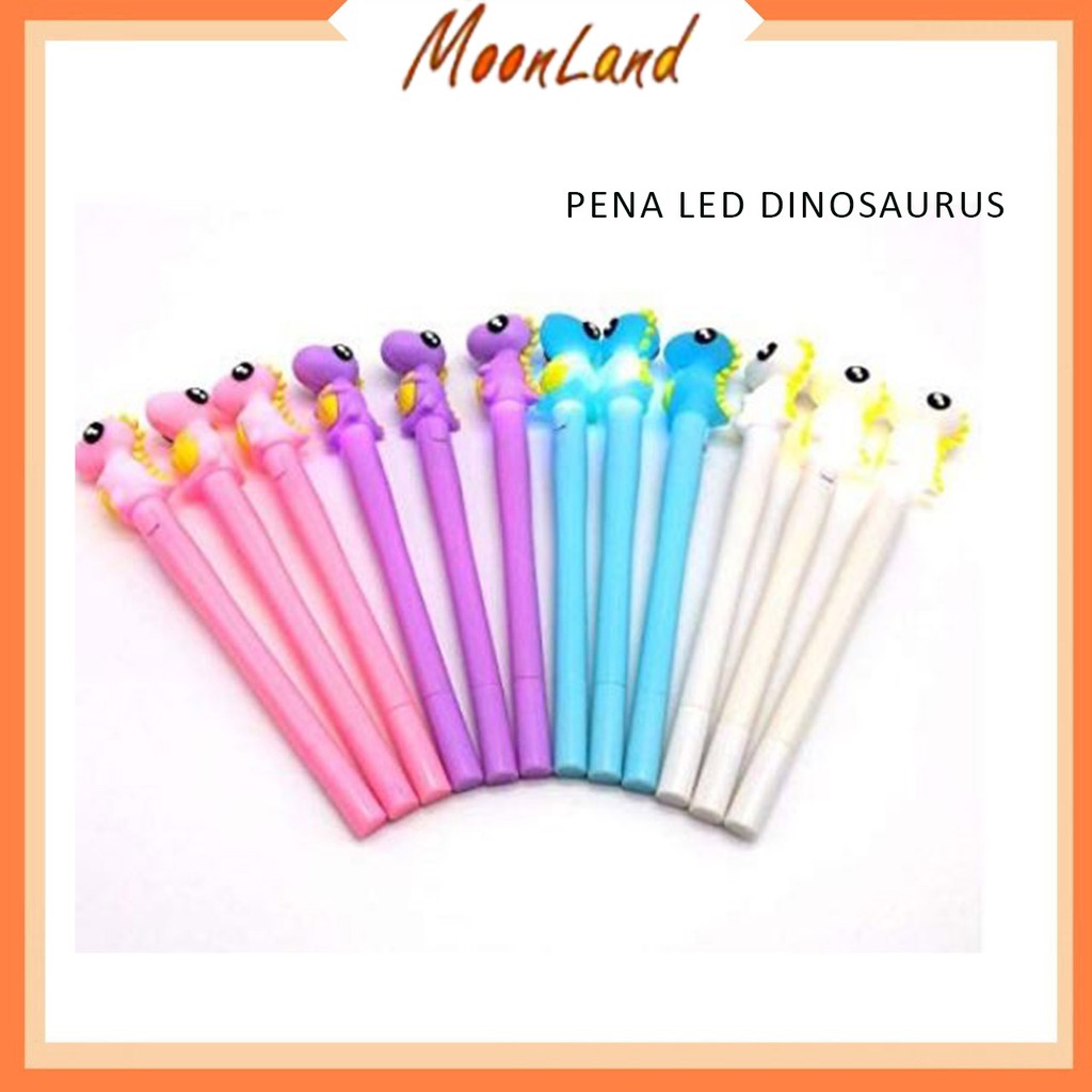 

MoonLand 443 COD Pena LED Dinosaurus Lucu LED Light Illuminate Gel Pen Murah Produk Import