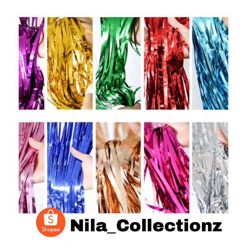 tirai foil/tirai ultah/tirai dekor