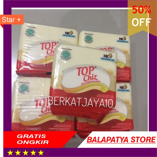 

HOT PROMO !!! Top Chiz Cheese Keju Cheddar 250gr HALAL MUI