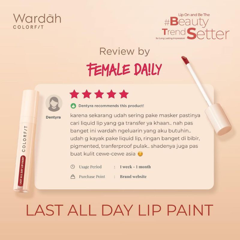 WARDAH Colorfit Last All Day Lip Paint